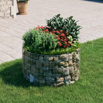 Circular Gabion Planter Elevated Galvanized Steel Ø100x50 cm
