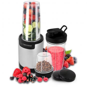 Esperanza EKM030 Nutri Blender Personal Blender 9 en 1 900W Plata, Licuadora Esperanza Negro 900 W - Antideslizante y Fácil de Limpiar, Licuadora Esperanza Negro 900 W
