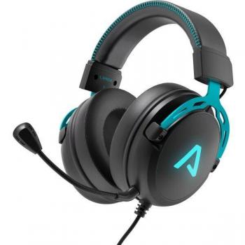 LAMAX Heroes Defender1 Wired Gaming Headset with LED Lighting and Volume Control - Black