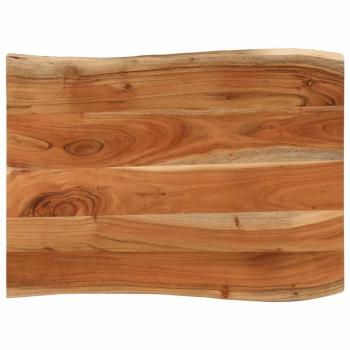 Tablero de mesa rectangular borde natural acacia 90x60x2,5 cm Marrón
