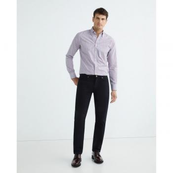 Camisa de hombre casual rayas manga larga Mirto