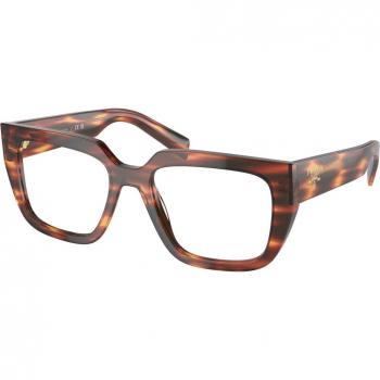 Prada PR A03V 13O1O1 Women's Tortoiseshell Square Eyeglasses