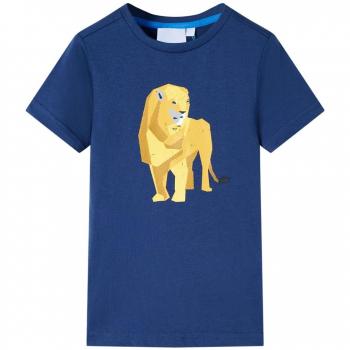 Camiseta infantil azul oscuro Día y Noche 104