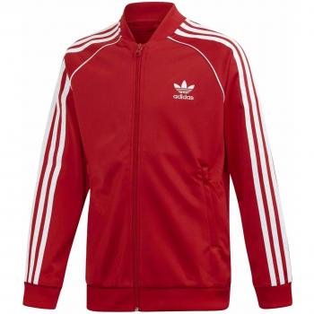 adidas Kid's SUPERSTAR TOP Sweatshirt, Scarlet/White, 1112Y