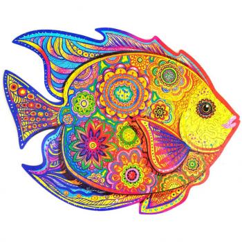 Rompecabezas de madera UNIDRAGON Shining Fish 331 piezas tamaño grande