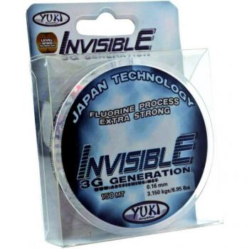 Hilo de Pesca Nylon Yuki Invisible 3G - 150m, Diámetro 0.35mm, Fluorocarbono