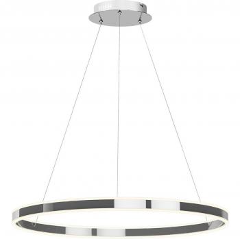 Lámpara colgante LED Lyani cromo atenuable, 80 cm, moderna, plateada, hecha de metal, para salón y comedor (1 llama)