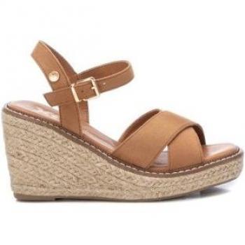 Sandalias de Mujer de Yute con Pala Cruzada y Pulsera Al Tobillo
