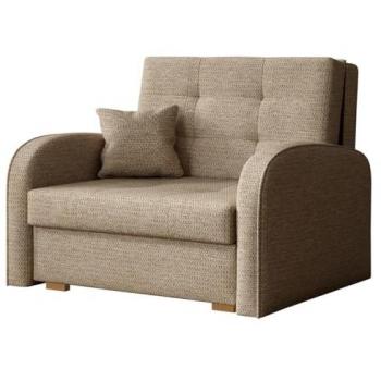 Sillón Columbus 114 - Tapiz Marrón Claro, Madera, 85x103x98cm, Muebles Ya Montados