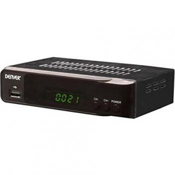 Receptor Satélite Denver DVBS-207HD USB DVB-S2 HDMI Full HD Negro