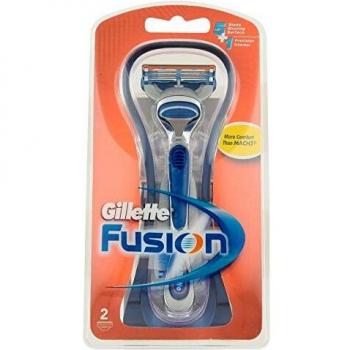 Gillette Fusion Maquinilla de Afeitar con 2 Cabezales de Recambio y Trimmer Preciso