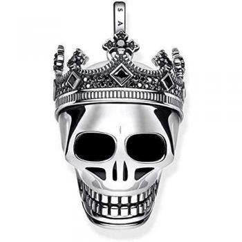 Colgante Unisex de Plata Thomas Sabo - Calavera con Corona Rebelde PE815-643-11