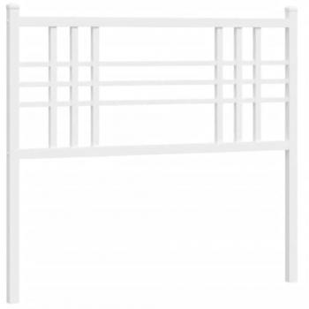 Cabecero de Metal Blanco 107 cm, cabecero de Cama Individual, cabecero para Cama, diseño moderno y elegante