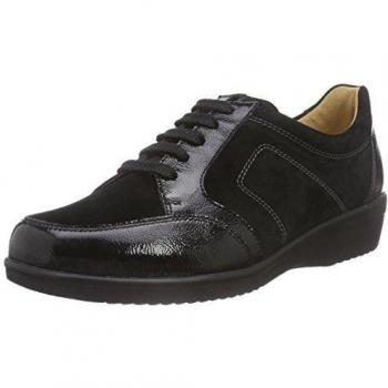 Ganter SENSITIV INGE, Weite I - zapatos con cordones de cuero mujer, color negro, talla 40.5