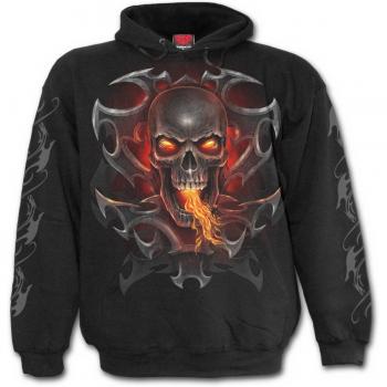 Spiral Fire Dragon Sudadera con capucha Negro XL