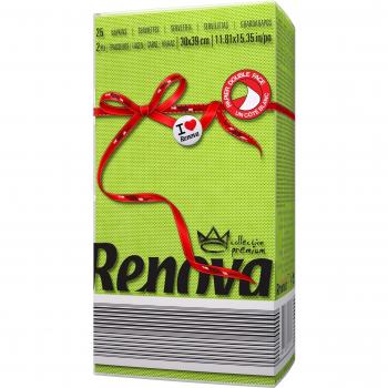 Renova Servilletas de papel Red Label Verde Doblada - 25 servilletas
