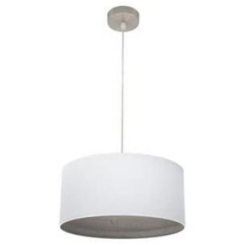 Colgante Tatiana 1xe27 Níquel/Blanco con Madera Gris - Dimensiones 40x40 cm