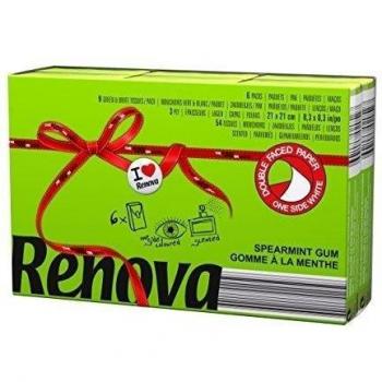 Renova Pañuelos de bolsillo Red Label Verde aroma Chicle de Menta - 6 paquetitos - [Pack de 20]