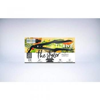 Jean Louis David The Styler - Plancha de Pelo Profesional con Revestimiento de Cerámica, 110 W de Potencia, para Todo Tipo de Cabello, Temperatura de 120 ° a 230 ° - Negro