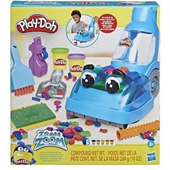 Play-Doh Zoom Zoom Vacuum and Cleanup Set with 5 Non-Toxic Modeling Clay Pots