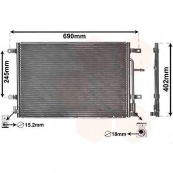 Van Wezel 3005238 condensador del sistema de climatización