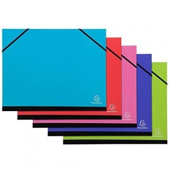 Carpeta de Dibujo Exacompta Iderama 28x38 cm con Cierre de Goma Elástica - Colores Surtidos