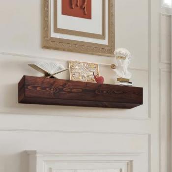 VEVOR Rustic Natural Wood Fireplace Mantel Shelf, 60 x 8 x 6, 50 lbs Weight Capacity, Handcrafted Floating Wall Decor