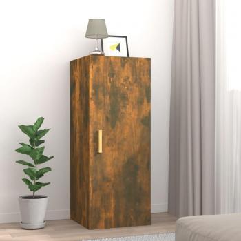 Mueble de pared de roble ahumado 34,5x34x90cm madera multicapa vidaXL Armario de pared contrachapada roble ahumado 34,5x34x90 cm