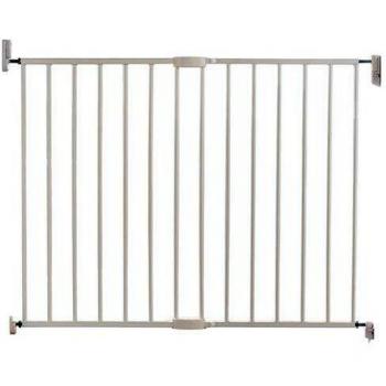Munchkin Lindam - Barrera metálica de seguridad extensible de montaje fijo en pared, color blanco