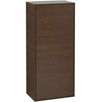 Armario Lateral Villeroy & Boch Finion G57000, 41.8x93.6x27cm, Madera de Nogal, Con Iluminación LED, Bisagra Derecha