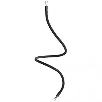 Kit Creative Flex Manguera de Extensión Cubierta de Tela RZ30 Black Iron con Extremos Metálicos - 90 cm, Negro