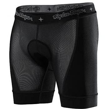 Troy Lee Designs Mallas Cortas MTB Pro Liner - Pantalones cortos funcionales de bicicleta, color negro, talla 30