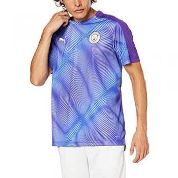 Puma Men's MCFC Stadium League Jersey Polo Shirt, Tillandsia Purple-Team Light Blue, XXL