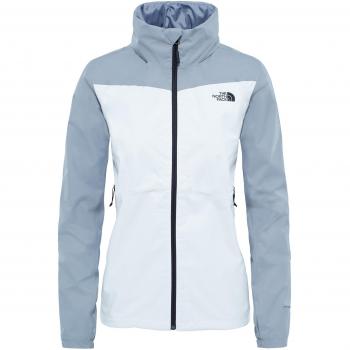 North Face W Resolve Plus JKT Chaqueta, Mujer, TNF White/Mid Grey Dobby, XS