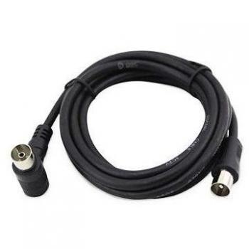 Prolongador coaxial TV acodado Negro 2.5M GSC 002602973