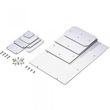 Rittal PK 9549.000 Mounting Plate for Distribution Board, Phenolic Paper, Grey-White (RAL 7035), Quantity: 8 pcs