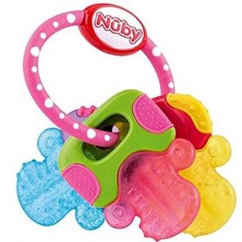 Nuby UK Ice Bite Teether Keys, Pink