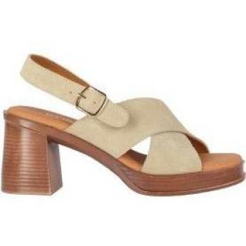 Chika10 Leather NEW GODO 03 Sandalia de Tacón Beig/Beige