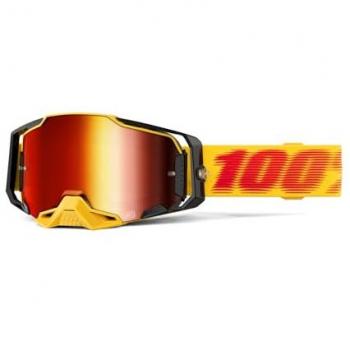 Gafas de Cross 100% Armega Tetsu con Lente Espejo Roja