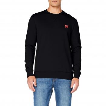 Wrangler Sign Off Crew Suéter, Negro
