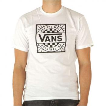 Camiseta Vans Original Boxer Hombre Algodón Logo Blanco