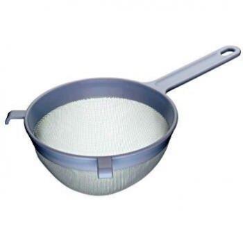 KitchenCraft Colador Redondo de Plástico con Malla para Tamizar Purés y Caldos, 18 cm - Gris
