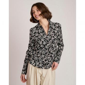 CAMISA MINI RAMITAS COLOR NEGRO