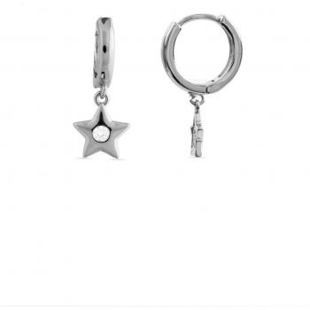Pendientes Essential Luxenter acabados en rodio con circonita brillante