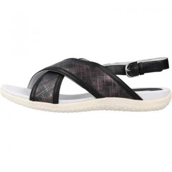 Sandalias Mujer Geox D Sandal Vega Negro, tipo de producto: sandalias, características: diseño elegante, material transpirable, suela antideslizante, plantilla acolchada para mayor comodidad