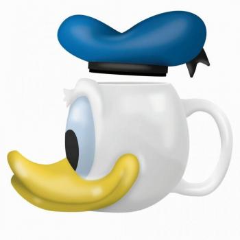 Taza 3D con tapa cabeza Donald 375ml