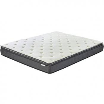 Colchón de Espuma Viscoelástica Blanco 180 x 200 cm Firme con Funda de Bambú Super King Size