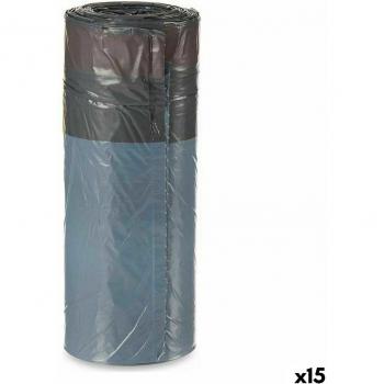 Bolsas de Basura Cítrico Autocierre Gris Polietileno 30 L 15 Unidades