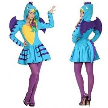Disfraz de Dragón Azul Sexy para Mujer Adulto Talla M/L - Polyester