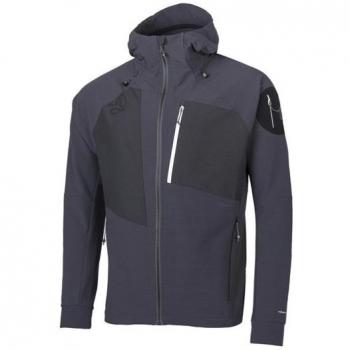Ternua Chaqueta Softshell Demin Hard Gris con forro polar, talla XXL, para hombre